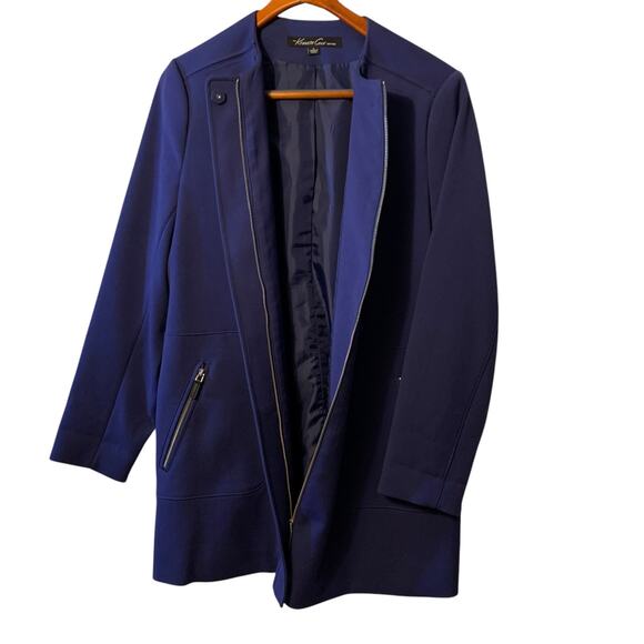 Kenneth Cole blue zip up jacket sz L - Picture 5 of 12